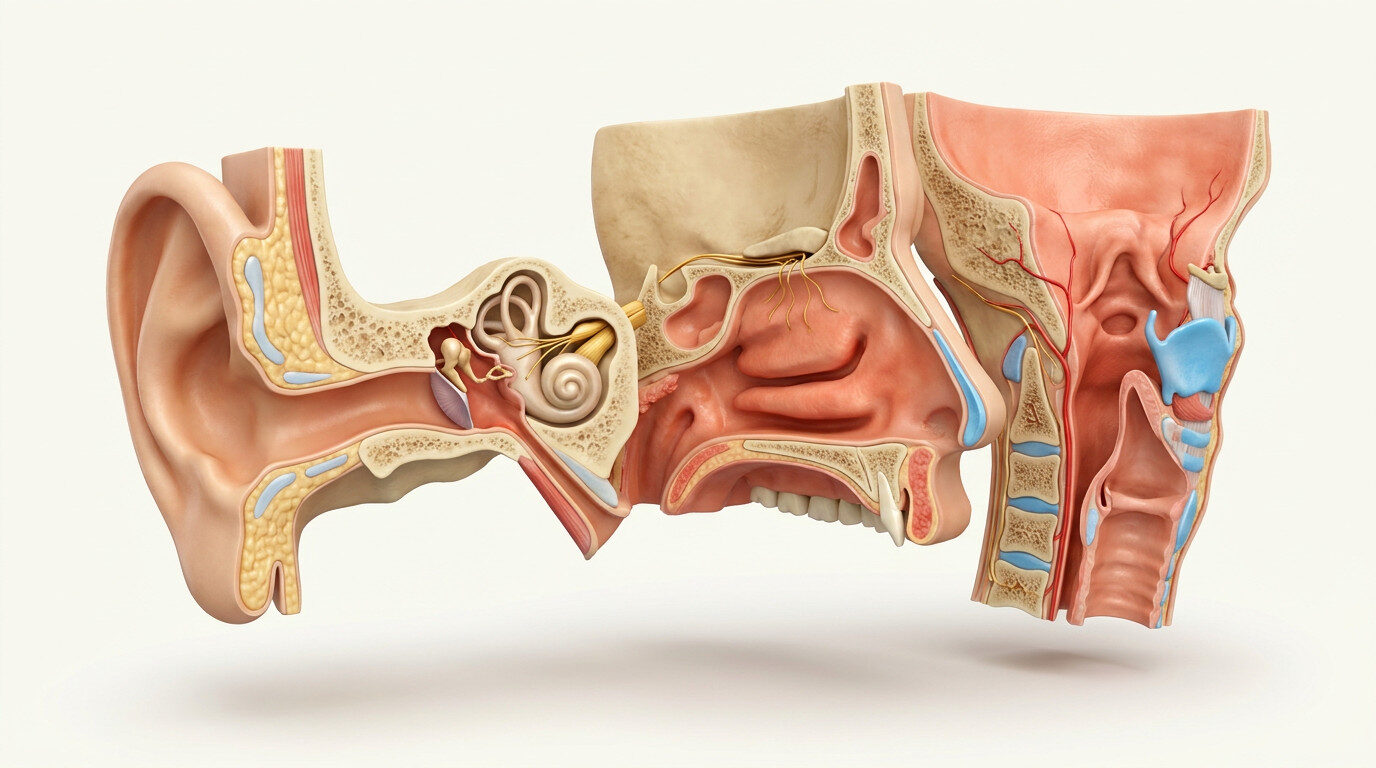 Kulak burun boğaz anatomisi - kulak nazal kavite larenks atlas görseli