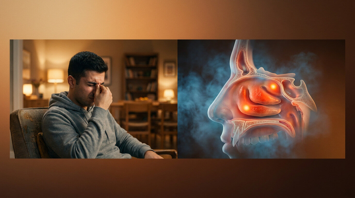 Konka hipertrofisi - nazal kavite inferior konka şişmesi anatomisi editöryel görsel