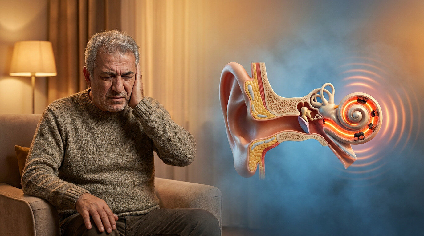 Kulak cinlamasi ihmal - hasta belirti gösterimi ve anatomik kesit