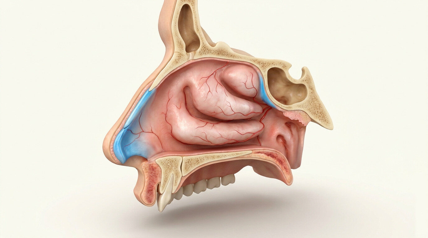 Alerjik rinit - burun mukozası anatomisi