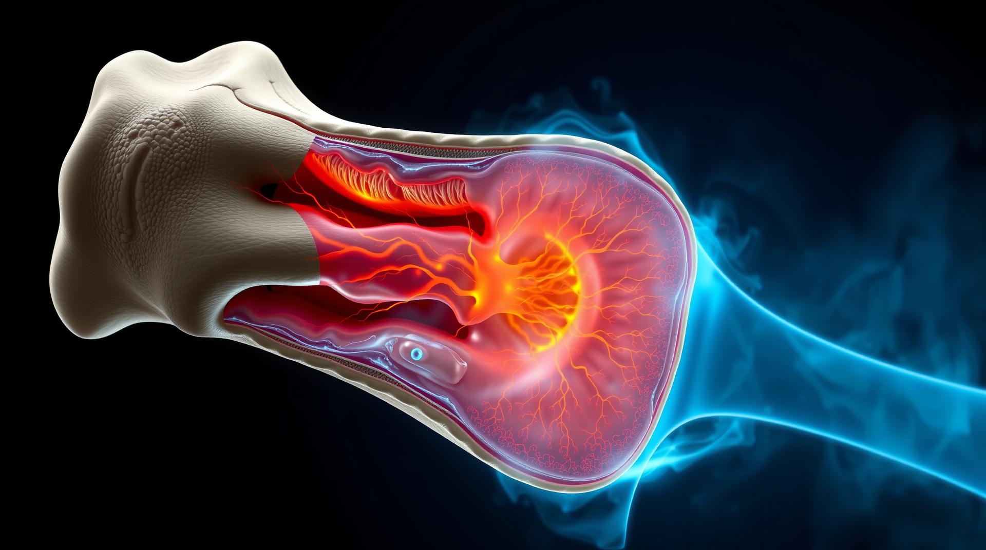 Kbb neyin kısaltması - medikal atlas stilinde anatomik kesit illustrasyonu