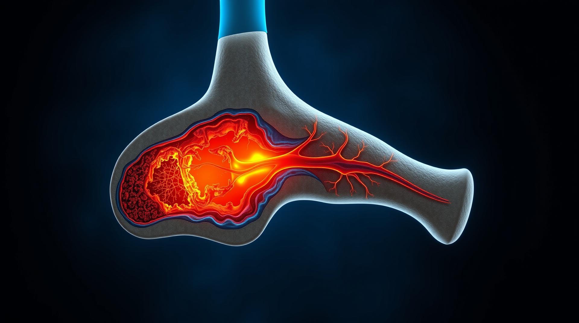 Seroz otit kulakta - medikal atlas stilinde anatomik kesit illustrasyonu