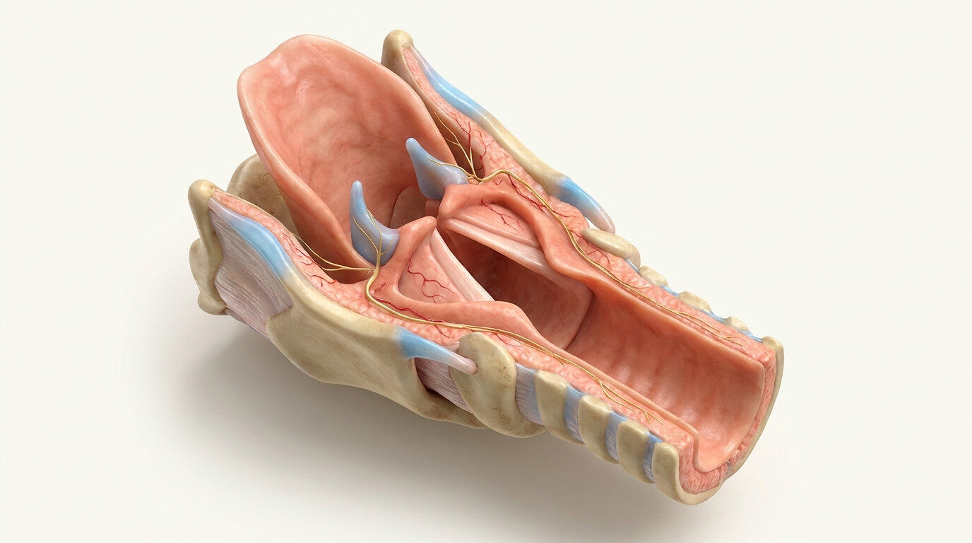 Ses kısıklığı 1 haftadır geçmiyor anatomik illüstrasyon - Ses Kısıklığı 1 Haftadır Geçmiyor: 6 Olası Neden ve Tedavi