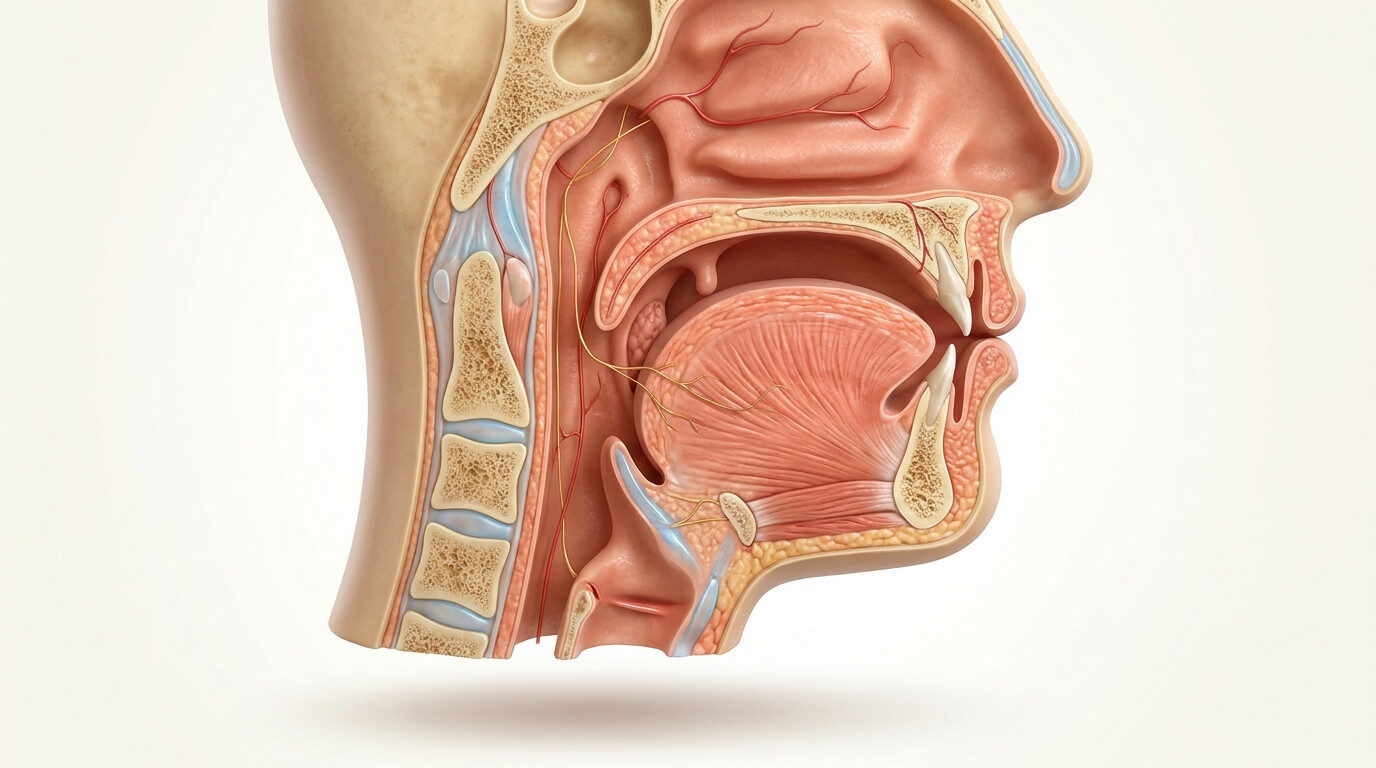 Ağız kokusu boğaz kaynaklı mı - anatomik illüstrasyon