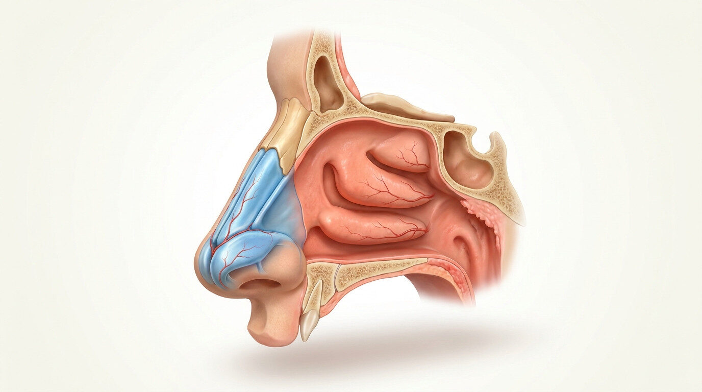 Rinoplasti için burun kemik ve kıkırdak anatomisi görseli